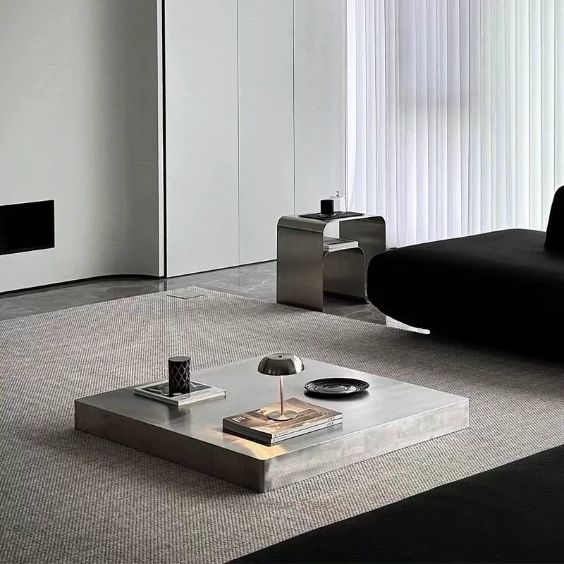 Desk Setup Minimalist - Table d'angle en acier inoxydable au